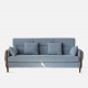 Macaron Sofa II, Walnut with Blue Fabric Macaron Sofa II, Walnut with Blue Fabric